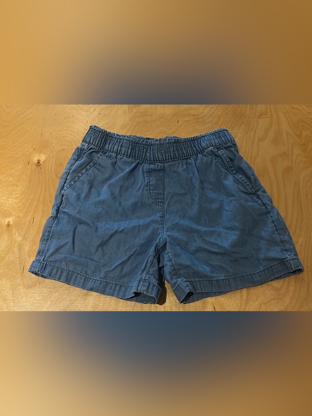 Kids Blue Elastic-Waist Shorts